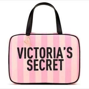 NWT Victoria's Secret Signature Stripe Travel Case